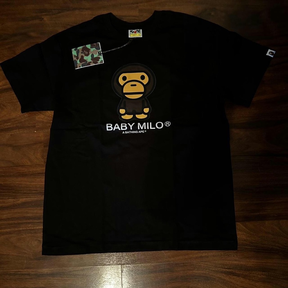 Bape Black and Gold Baby Milo Kids T-Shirt